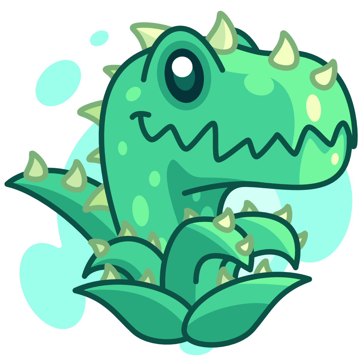 Illustration of Aloesaurus from Plants vs Zombies.