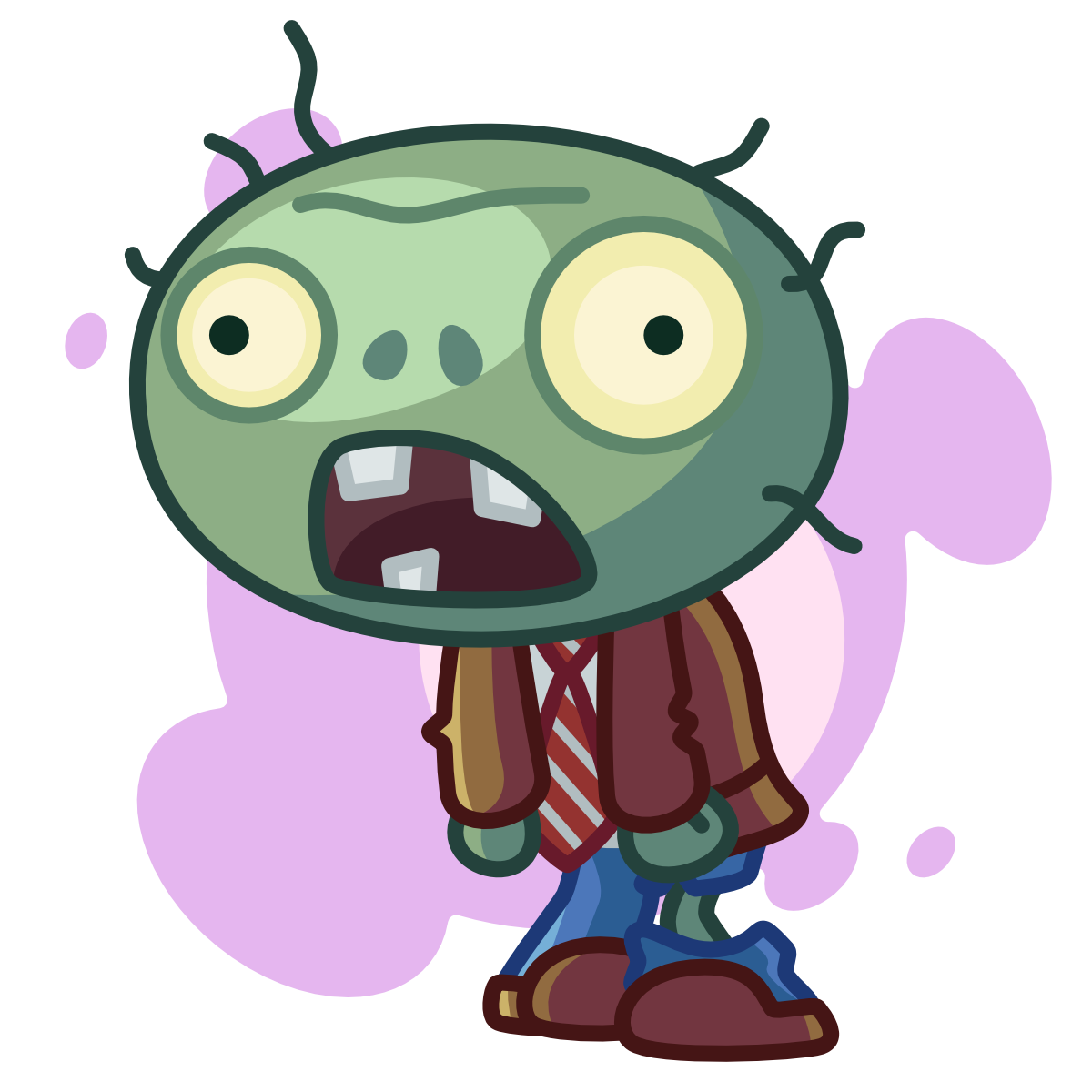 Illustration of Zombie from Plants vs Zombies.